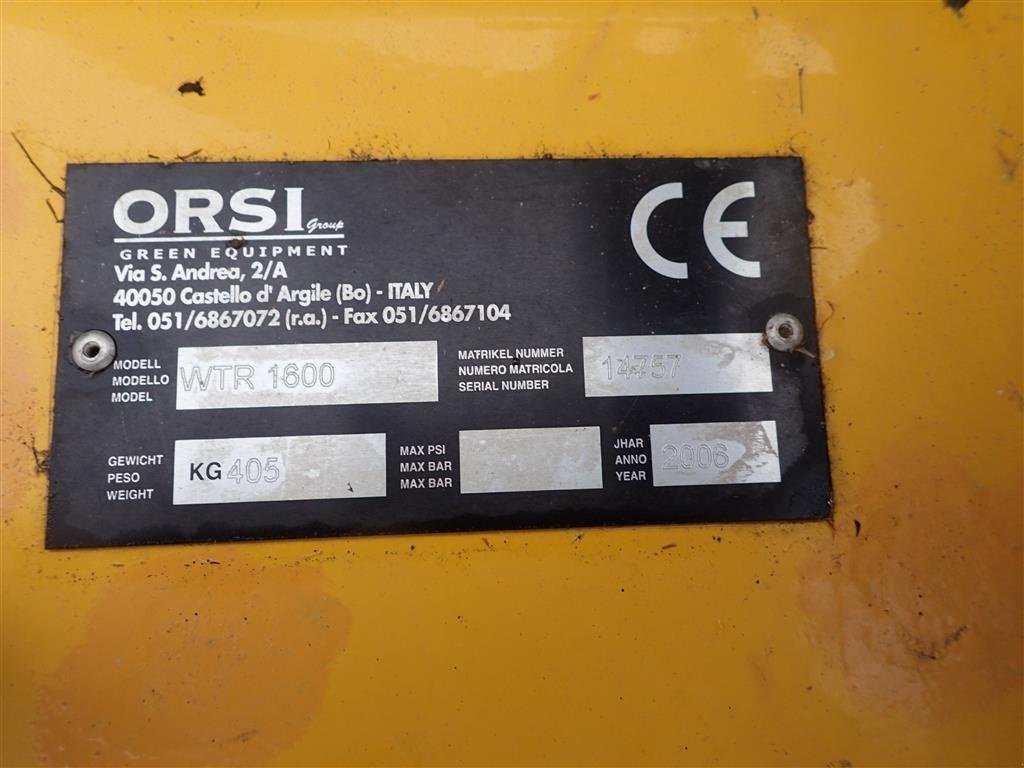 Sonstiges of the type Orsi HSS-WTR 1600 m/hyrdro sideforskydning Front-bag, Gebrauchtmaschine in Egtved (Picture 3)