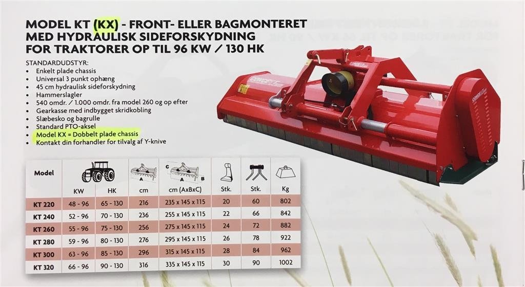 Sonstiges des Typs Perugini KX320 Brakpudser. Slagleklipper Front eller Bagmonteret m. hydr. sideforskydning, Gebrauchtmaschine in Ringkøbing (Bild 2)
