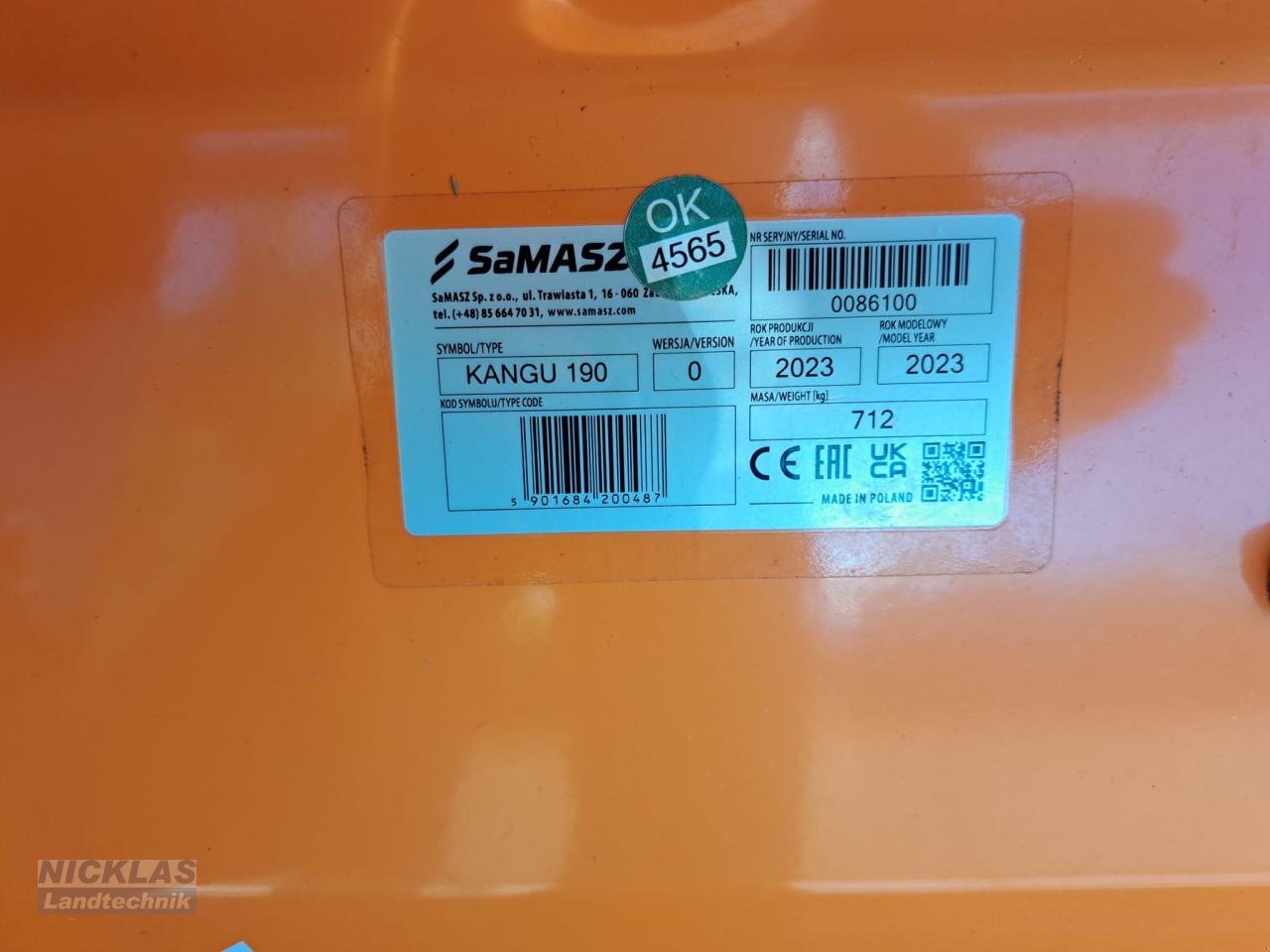 Sonstiges typu SaMASZ Kangu 190, Gebrauchtmaschine v Schirradorf (Obrázek 11)