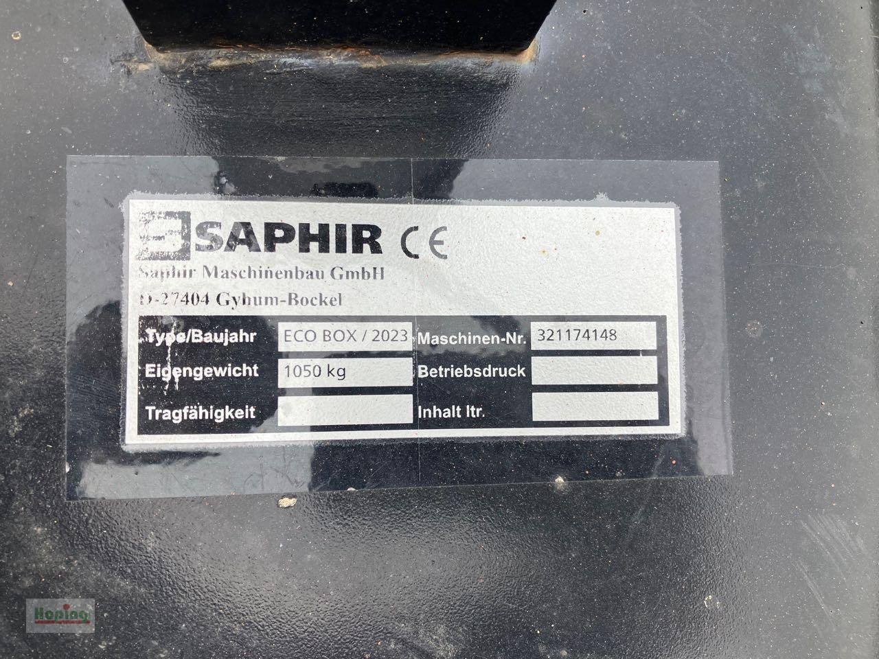 Sonstiges of the type Saphir Eco Box 1050 kg, Neumaschine in Bakum (Picture 6)