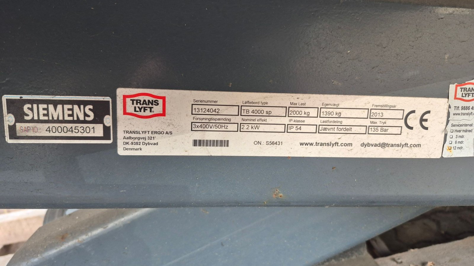 Sonstiges typu Sonstige 2000 kg Translyft, Gebrauchtmaschine v Kolding (Obrázek 4)