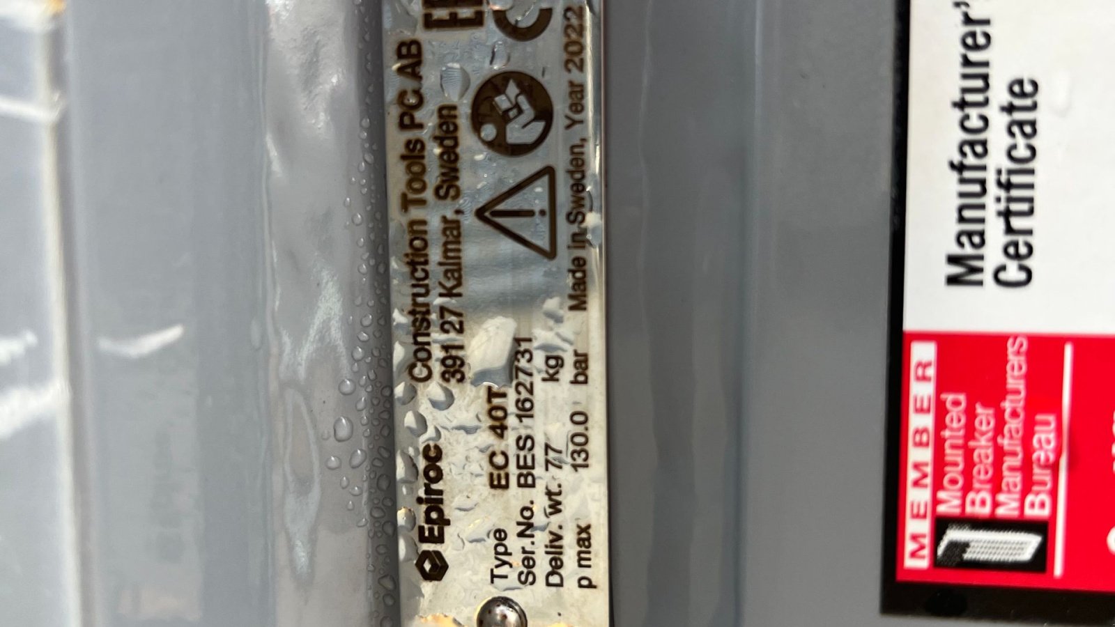 Sonstiges des Typs Sonstige 77kg oliehammer til 2-3 tons maskine SOM NY!, Gebrauchtmaschine in Rønnede (Bild 10)