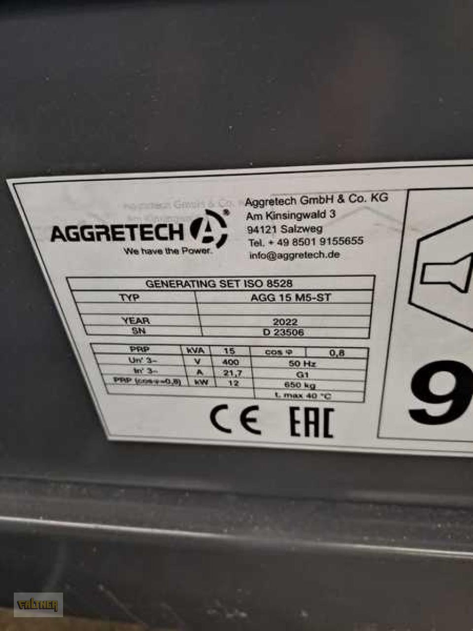 Sonstiges des Typs Sonstige AGGRETECH NOTSTROMAGGREGAT 15KVA, Neumaschine in Büchlberg (Bild 5)