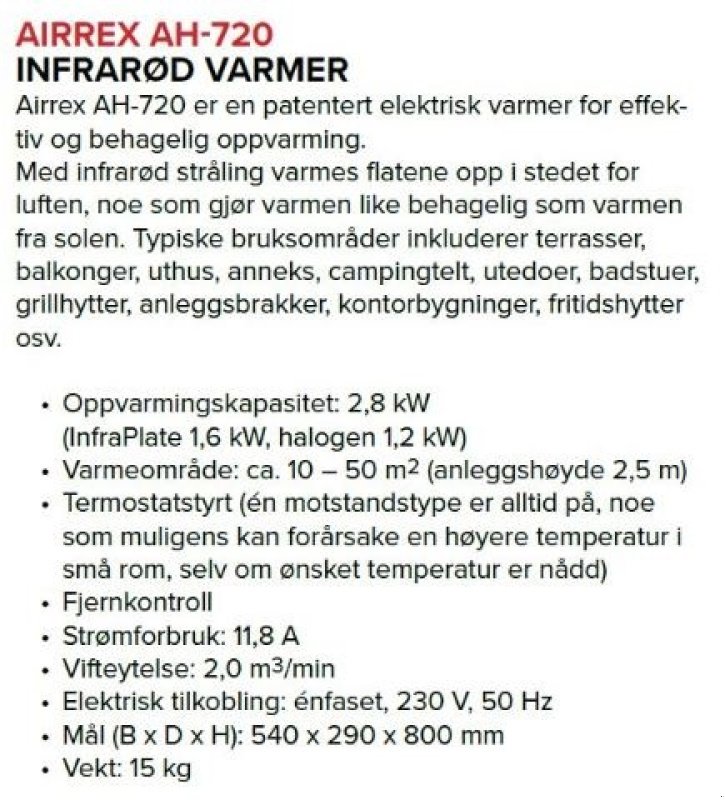 Sonstiges typu Sonstige Airrex AH-720, Gebrauchtmaschine v Vrå (Obrázek 8)