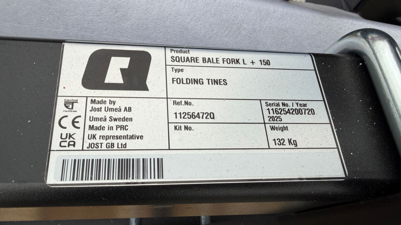 Sonstiges van het type Sonstige BALLEFORK L+150 FABRIKNYE MED OG UDEN HYDRAULISK OPKLAP!, Gebrauchtmaschine in Nørager (Foto 13)