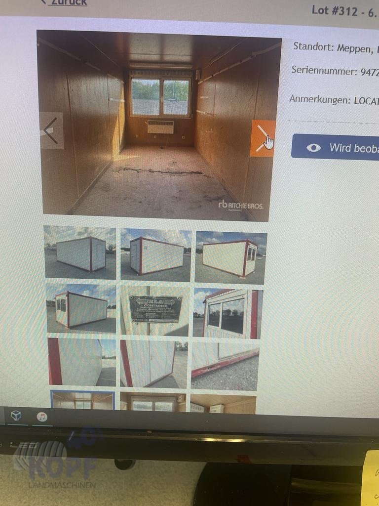 Sonstiges Türe ait Sonstige Bürocontainer 6,1x2,8 m, Gebrauchtmaschine içinde Schutterzell (resim 12)