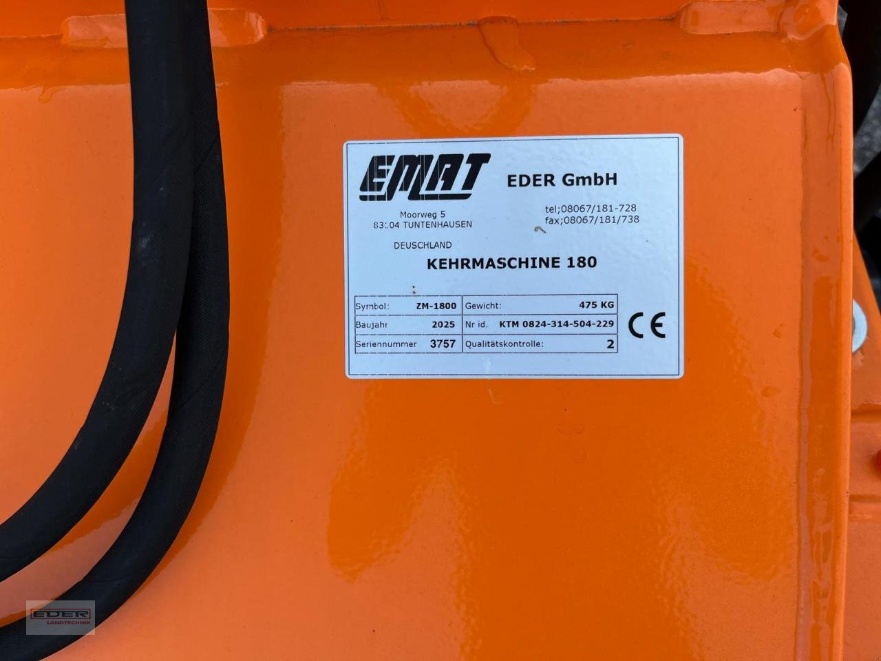 Sonstiges des Typs Sonstige EMAT Eco Clean 1,80 Kehrmaschine, Neumaschine in Tuntenhausen (Bild 15)