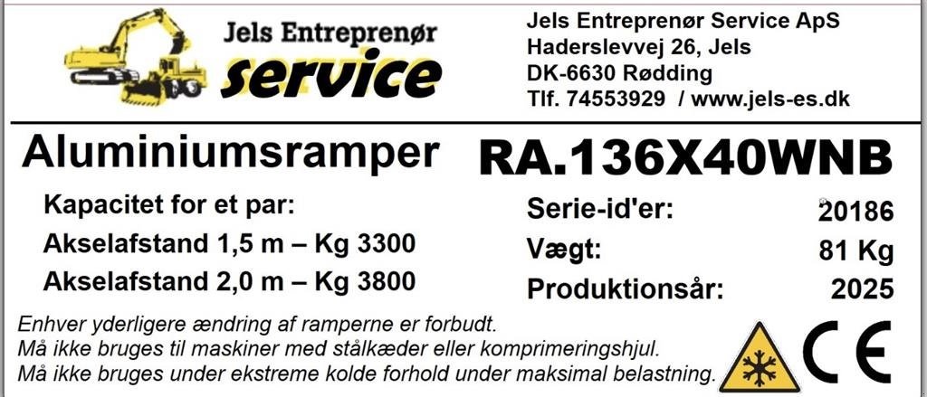 Sonstiges des Typs Sonstige RA150X35 ALURAMPER, RAMPER, Gebrauchtmaschine in Rødding (Bild 2)