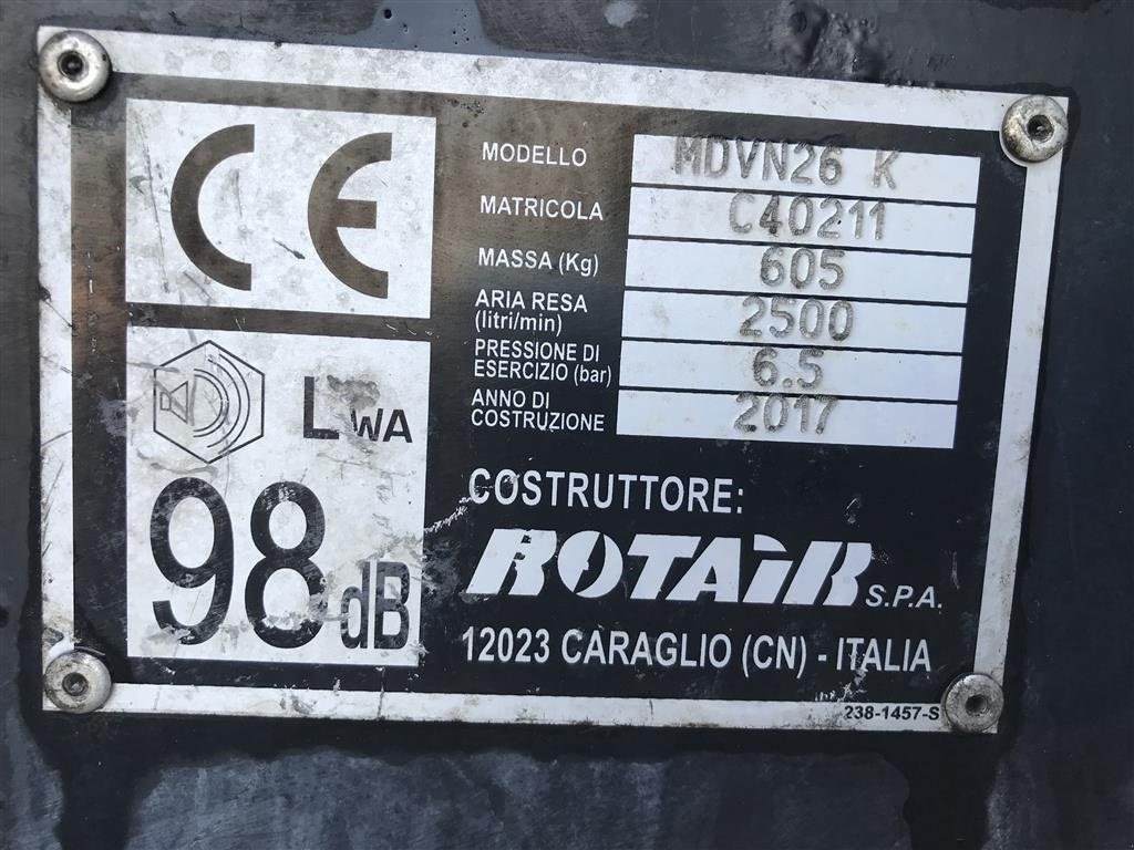 Sonstiges des Typs Sonstige Rotair  mdvn26k mobilkompressor, Gebrauchtmaschine in Rønnede (Bild 13)