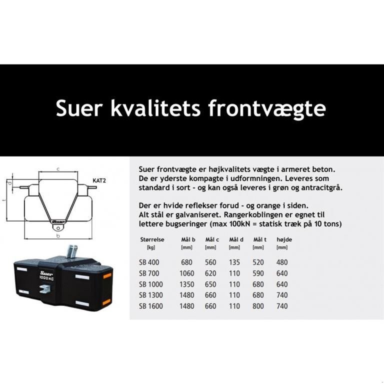 Sonstiges typu Sonstige Suer frontvægte - suer.dk - gratis levering, Gebrauchtmaschine w Tønder (Zdjęcie 8)