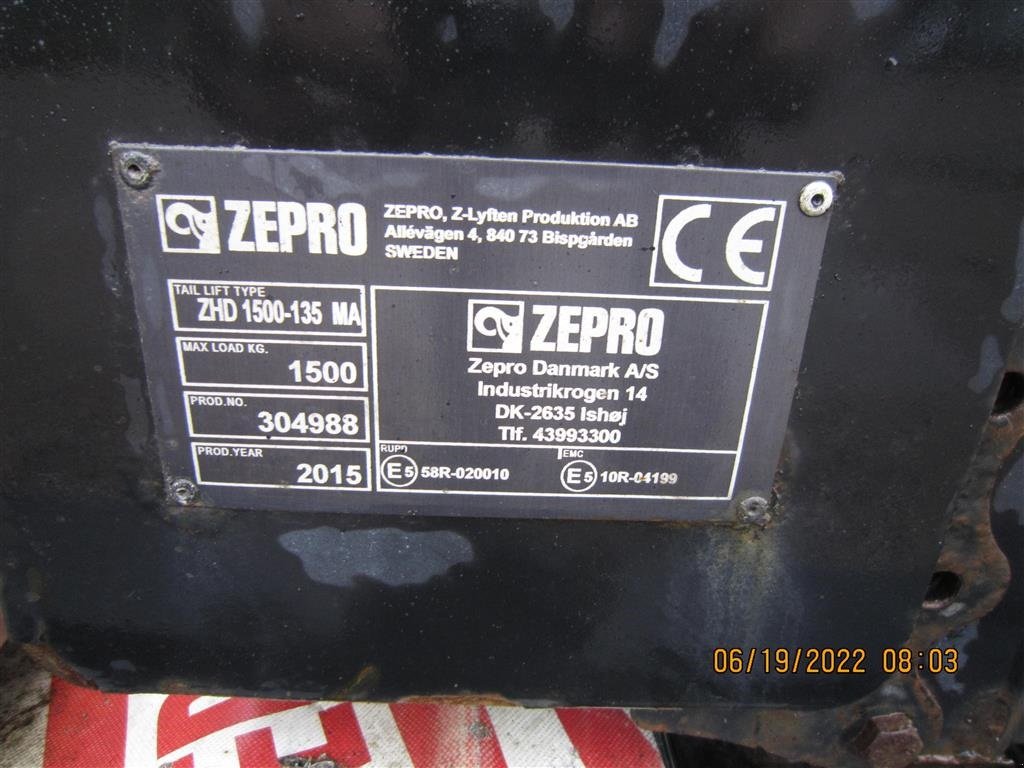 Sonstiges des Typs Sonstige ZHD 1500-135 MA læsse bagsmæk, Gebrauchtmaschine in Høng (Bild 8)
