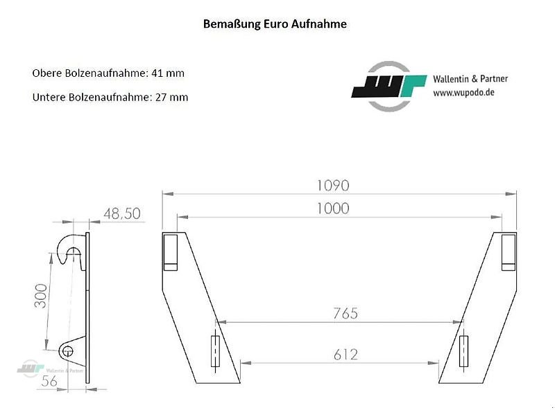 Sonstiges tip Wallentin & Partner Frontladerschaufel 1,5 m Euroaufnahme ALÖ Original", Neumaschine in Wesenberg (Poză 5)