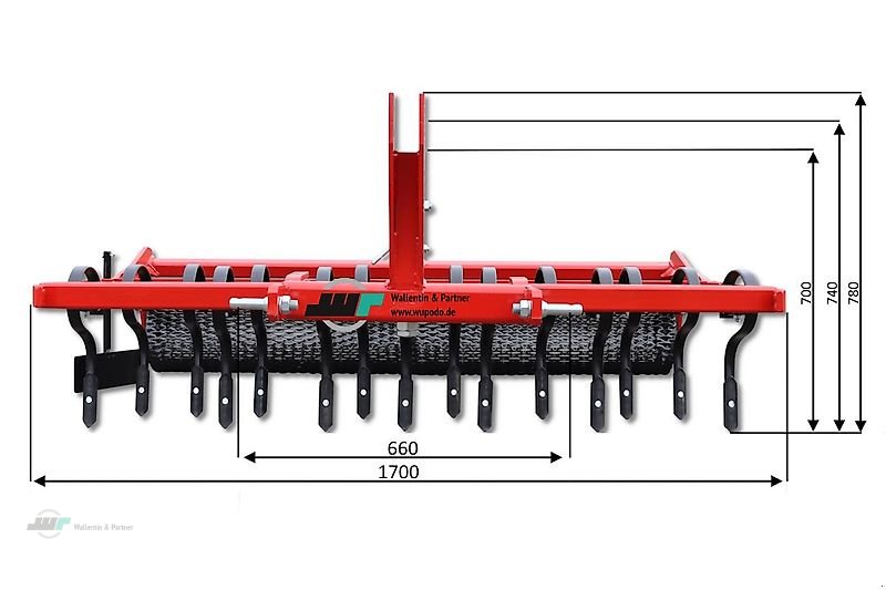 Sonstiges des Typs Wallentin & Partner Reitplatzplaner   Bahnplaner   Reitbahnplaner   mit Käfigwalze   1,10 m   ab 30 PS, Neumaschine in Wesenberg (Bild 1)