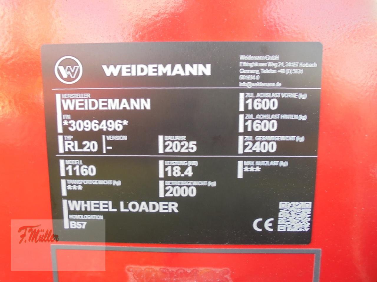 Sonstiges tipa Weidemann  1160, Neumaschine u Taaken (Slika 6)