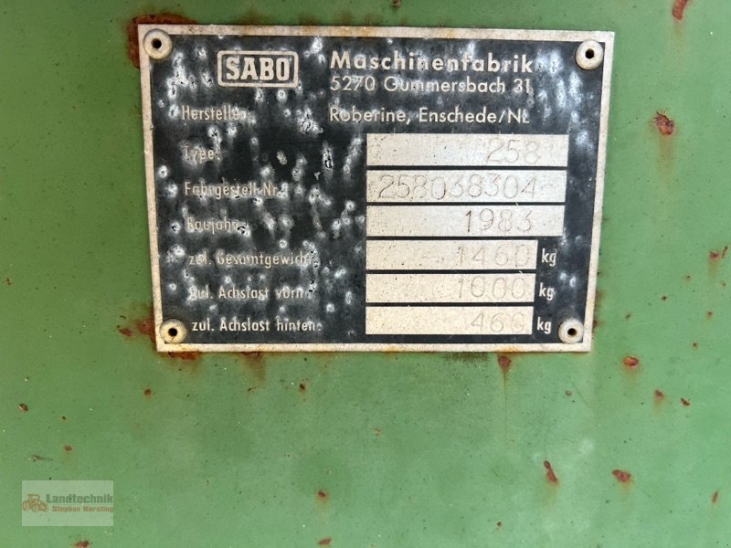 Spindelmäher typu Sabo Roberine 258, Gebrauchtmaschine v Marl (Obrázek 18)
