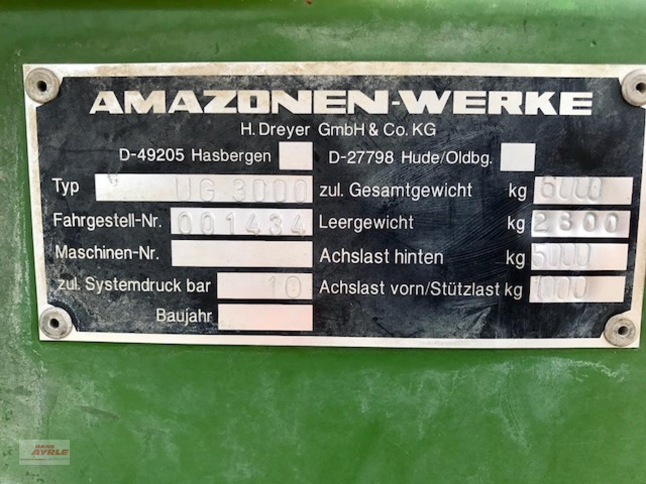 Sprühgerät typu Amazone UG3000 POWER 21M, Gebrauchtmaschine v Steinheim (Obrázok 7)