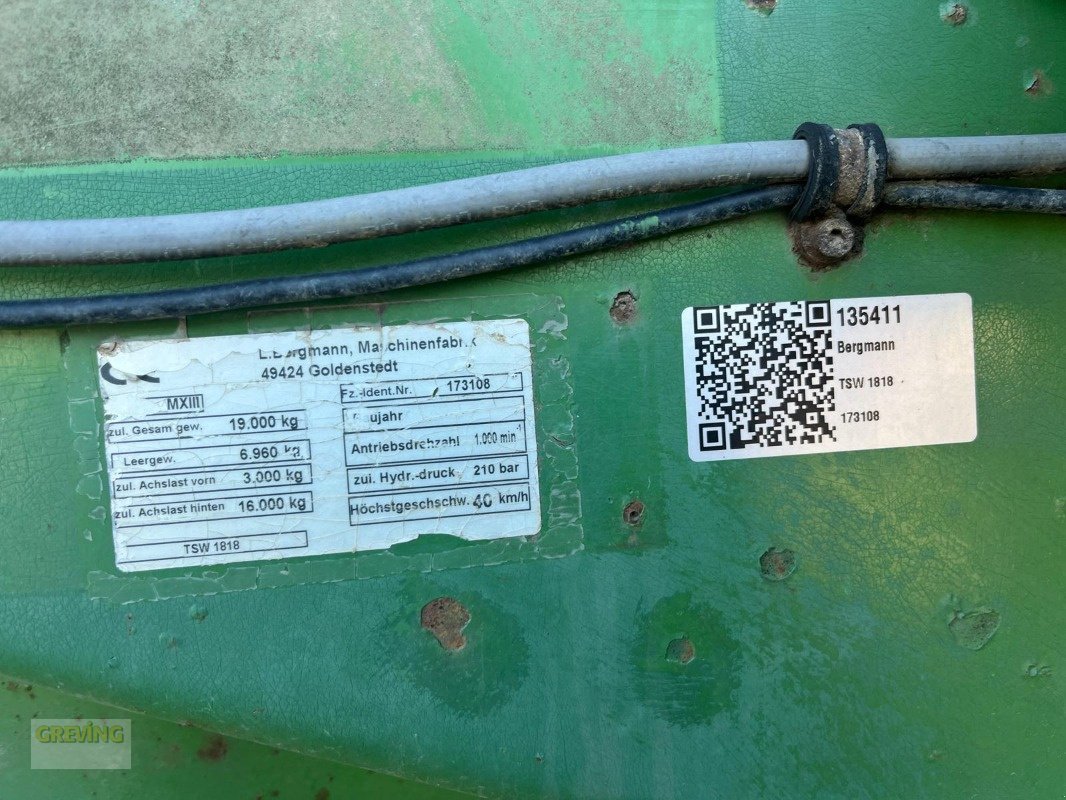 Stalldungstreuer типа Bergmann TSW 1818S, Gebrauchtmaschine в Ahaus (Фотография 15)