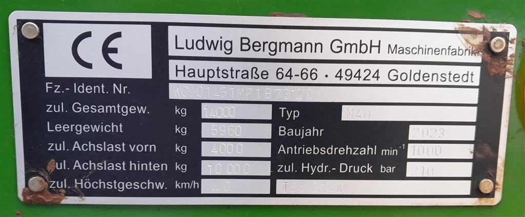 Stalldungstreuer от тип Bergmann TSW 2140, Gebrauchtmaschine в Horsens (Снимка 7)