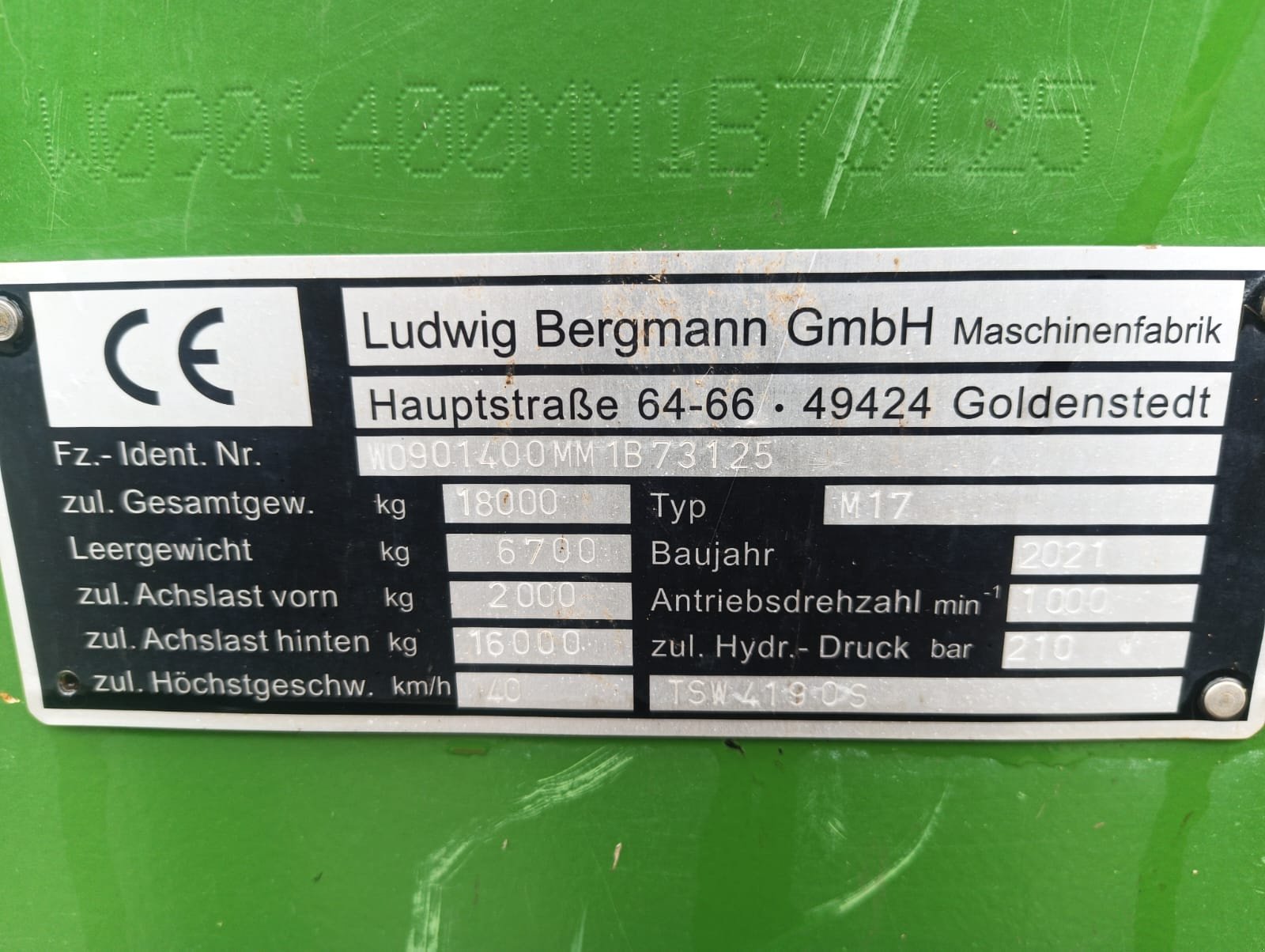 Stalldungstreuer типа Bergmann TSW 4190 S, Gebrauchtmaschine в Amorbach (Фотография 5)