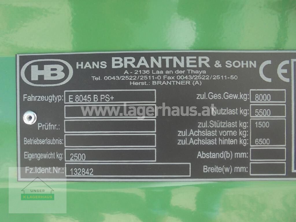 Stalldungstreuer tip Brantner E 8045 B POWER SPREAD PLUS, Neumaschine in Schlitters (Poză 2)