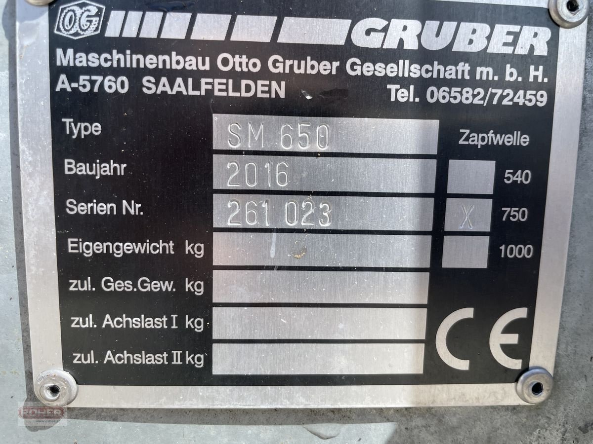 Stalldungstreuer des Typs Gruber SM 650, Gebrauchtmaschine in Wieselburg Land (Bild 8)