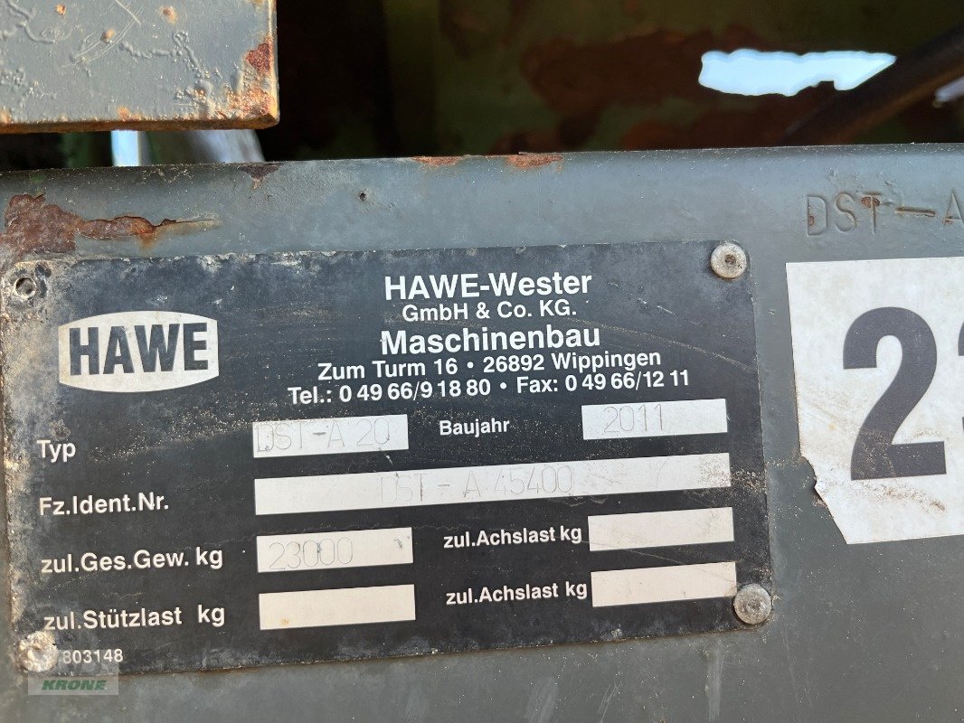 Stalldungstreuer типа Hawe DST- A 20, Gebrauchtmaschine в Spelle (Фотография 6)