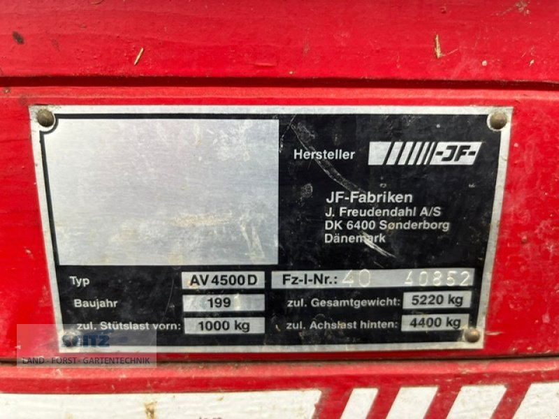 Stalldungstreuer типа JF AV 4500 D, Gebrauchtmaschine в Lindenfels-Glattbach (Фотография 5)
