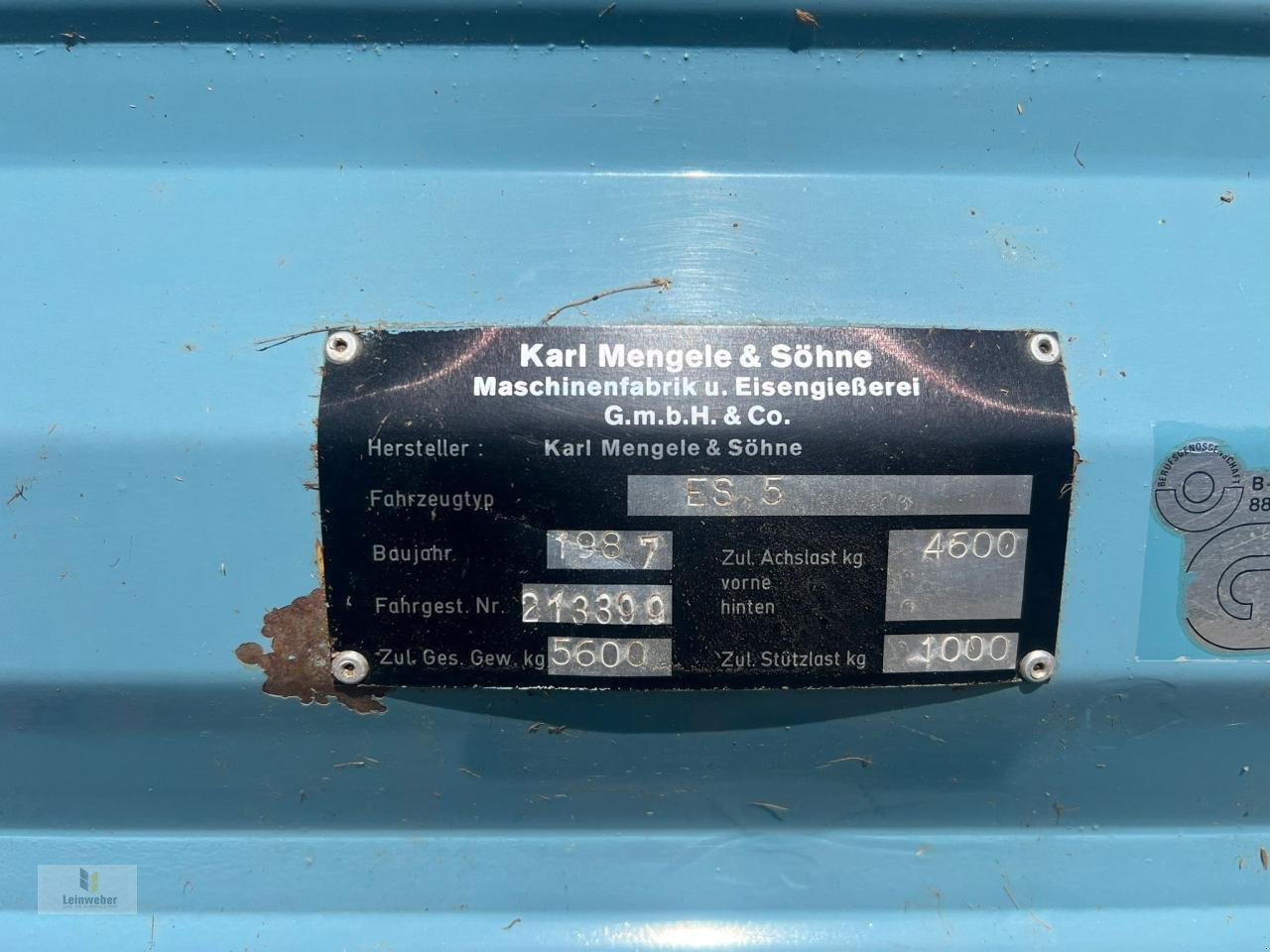 Stalldungstreuer typu Mengele ES 5, Gebrauchtmaschine v Neuhof - Dorfborn (Obrázek 6)