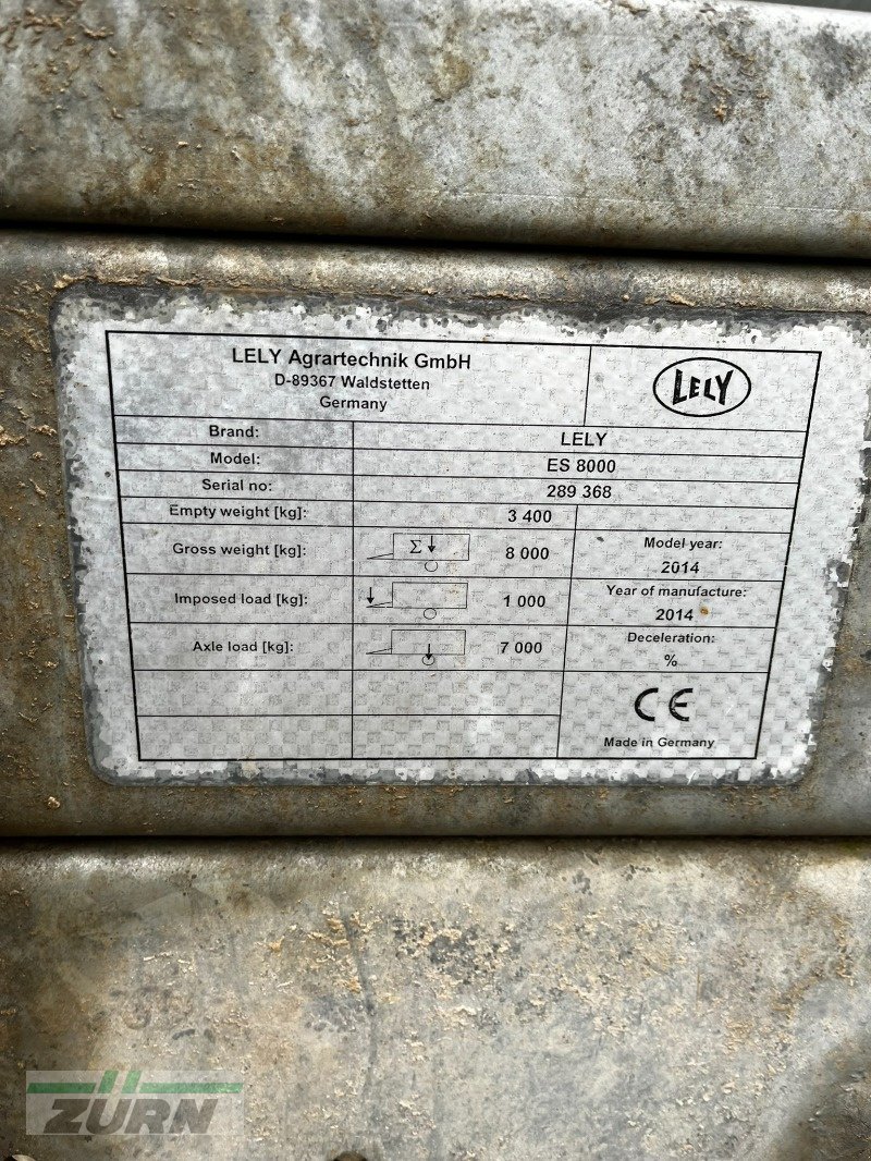 Stalldungstreuer del tipo Mengele ES8000, Gebrauchtmaschine en Schopfloch (Imagen 10)