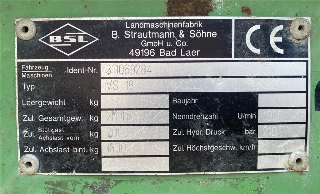 Stalldungstreuer des Typs Strautmann VS18 Staldgødningsspreder, Gebrauchtmaschine in Horsens (Bild 6)