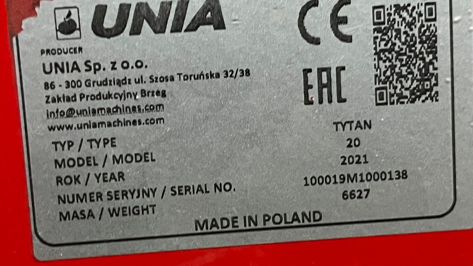 Stalldungstreuer Türe ait Unia Unia Tytan 20, Gebrauchtmaschine içinde Sakskøbing (resim 3)