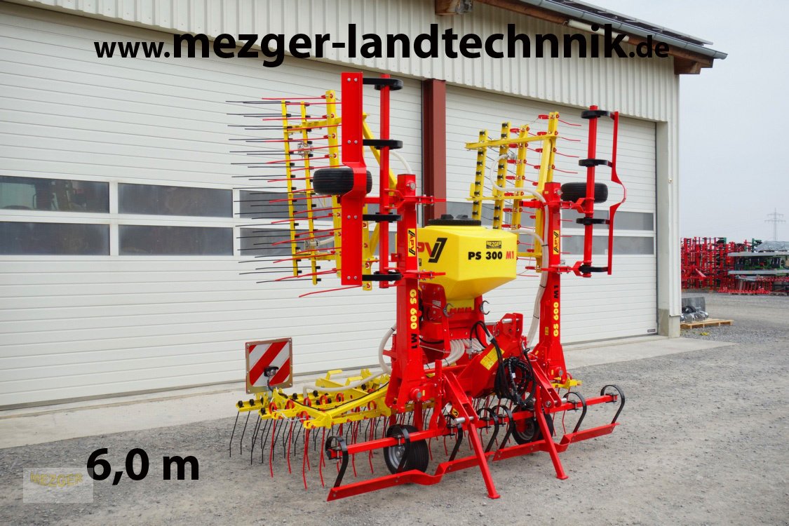 Striegel mit Nachsaateinrichtung Türe ait APV Grünlandstriegel GS 600 (Full Edition) Striegel mit Nachsaateinrichtung, Neumaschine içinde Ditzingen (resim 1)