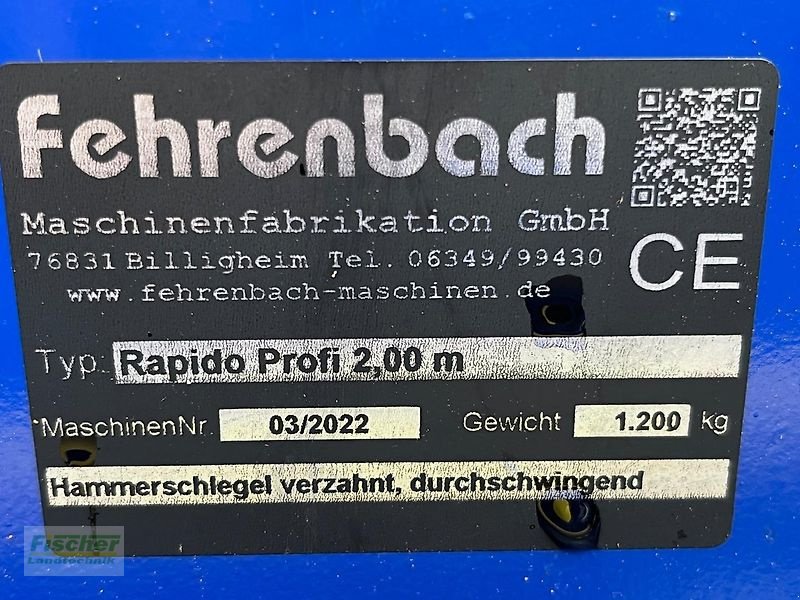 Striegel mit Nachsaateinrichtung Türe ait Fehrenbach  Rapido Profi, Gebrauchtmaschine içinde Kroppach (resim 15)
