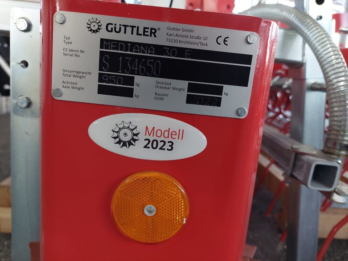 Striegel mit Nachsaateinrichtung Türe ait Güttler GREEN MASTER 300, Neumaschine içinde Bergheim (resim 5)