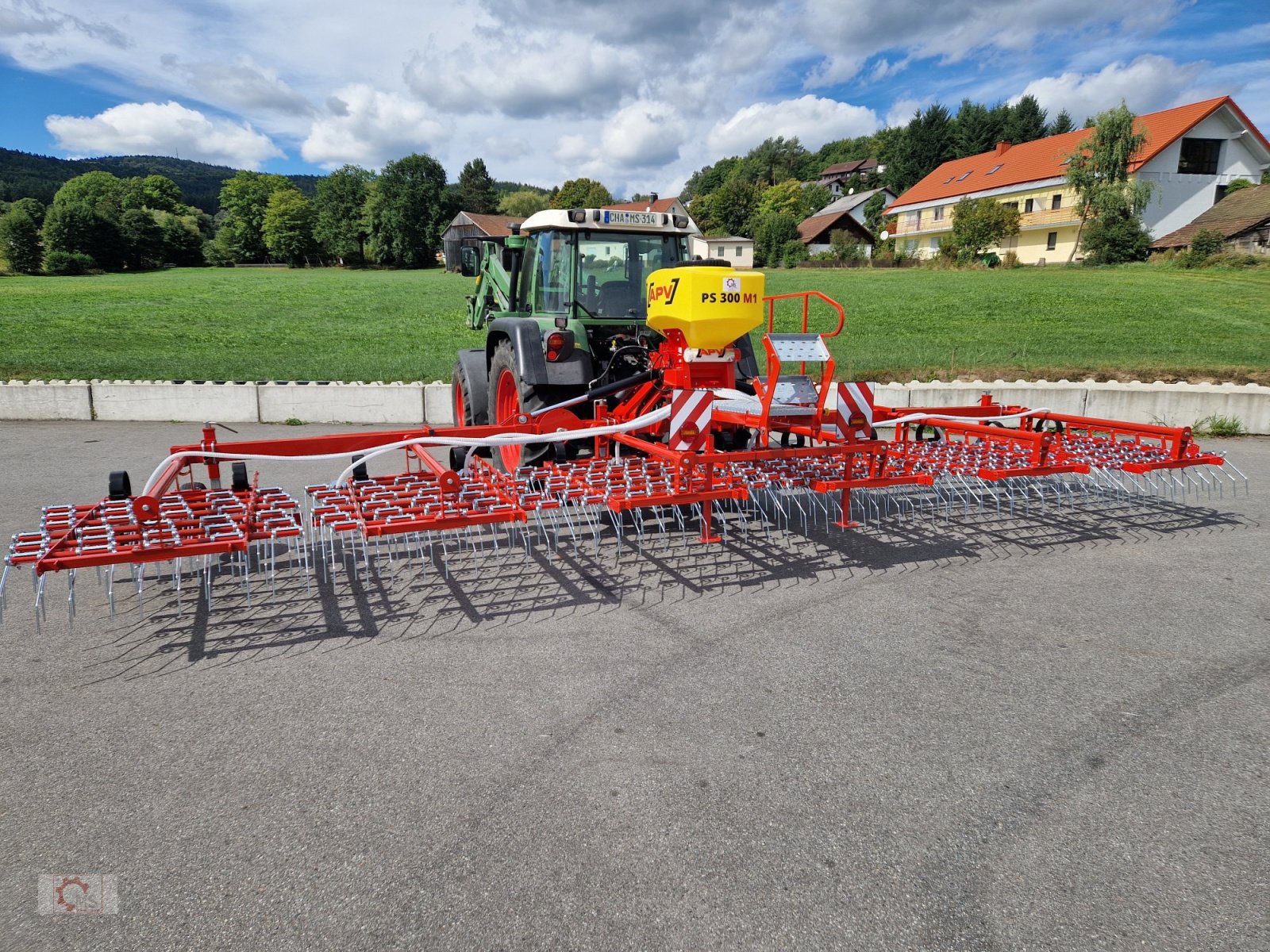 Striegel mit Nachsaateinrichtung tip Jar-Met 9m Wiesenstriegel Striegel APV Pneumatisches Nachsaatgerät, Neumaschine in Tiefenbach (Poză 1)