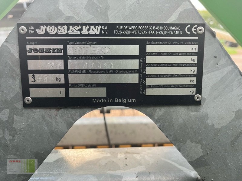 Striegel mit Nachsaateinrichtung typu Joskin SCARIFLEX 600, Gebrauchtmaschine w Risum-Lindholm (Zdjęcie 5)