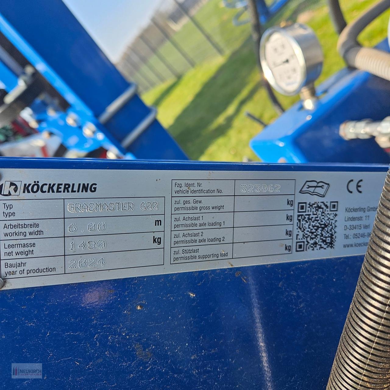 Striegel mit Nachsaateinrichtung Türe ait Köckerling Grasmaster 600, Gebrauchtmaschine içinde Delbrück-Westenholz (resim 5)