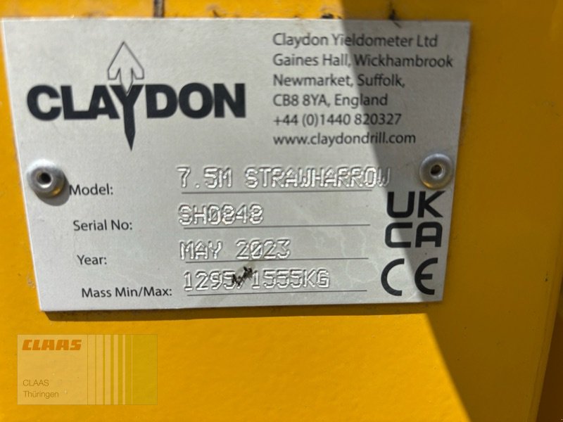 Striegel Türe ait Claydon Strawharrow 7,5m, Gebrauchtmaschine içinde Vachdorf (resim 4)