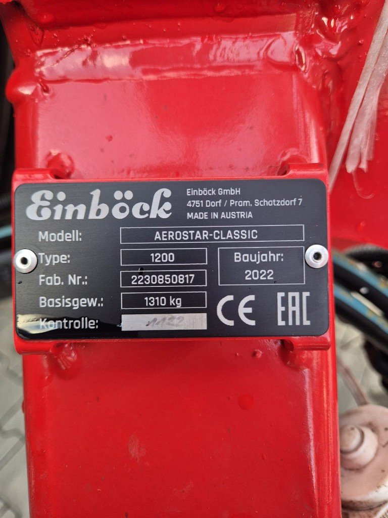 Striegel typu Einböck AEROSTAR-CLASSIC 1200, Gebrauchtmaschine v Ziefen (Obrázek 10)