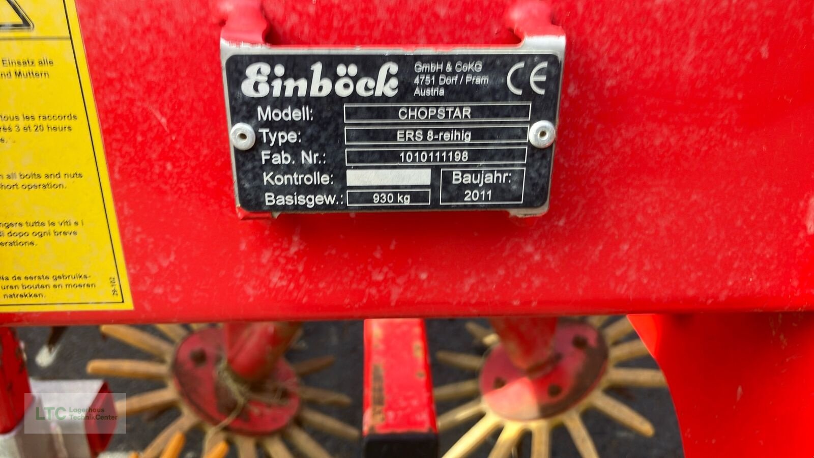 Striegel Türe ait Einböck Chopstar ERS 8 Reihig, Gebrauchtmaschine içinde Großpetersdorf (resim 8)