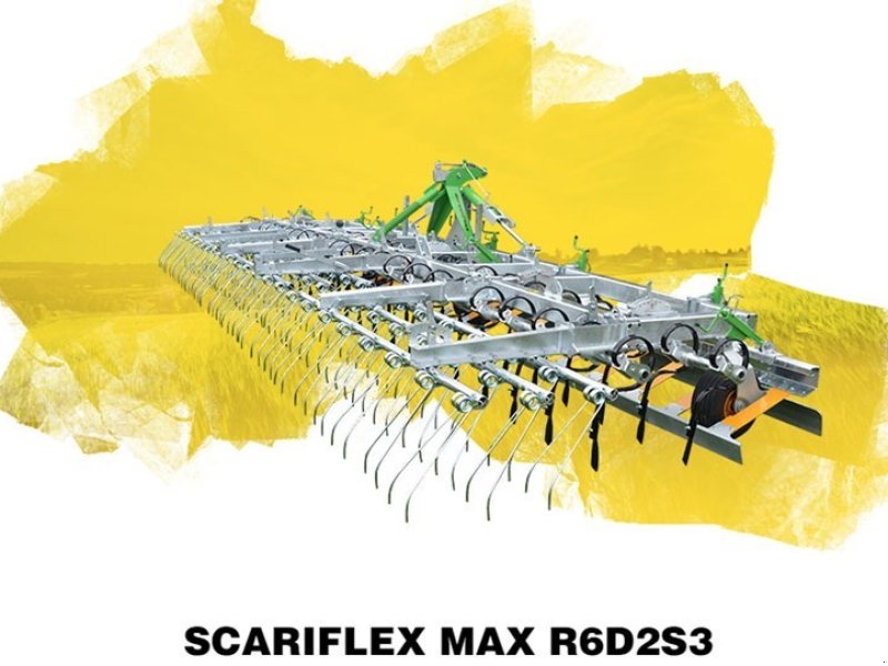Striegel des Typs Joskin SCARIFLEX MAX R6D2S3, Ausstellungsmaschine in Landquart (Bild 1)