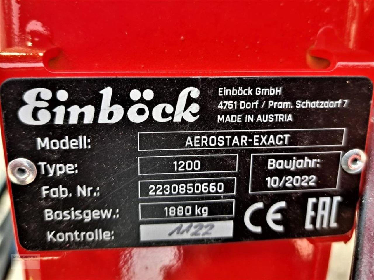 Striegeltechnik & Hacktechnik des Typs Einböck AEROSTAR-EXACT 1200, Neumaschine in Unterdietfurt (Bild 15)