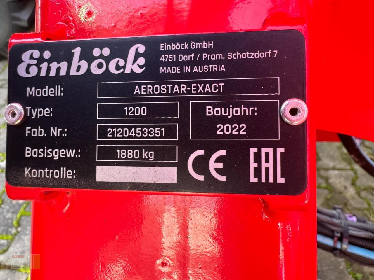 Striegeltechnik & Hacktechnik a típus Einböck Aerostar  Exatkt 1200, Neumaschine ekkor: Reinheim (Kép 5)