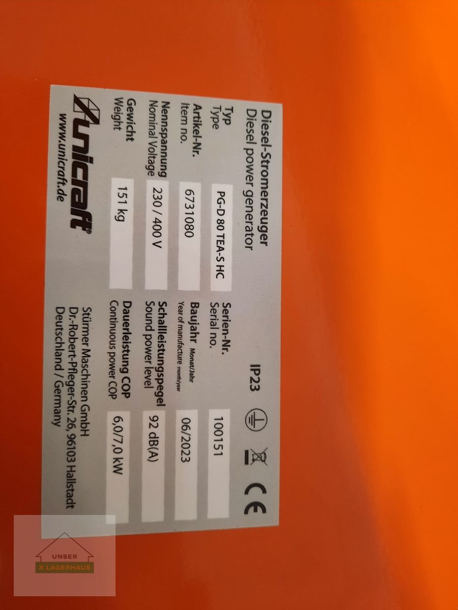 Stromaggregat des Typs Sonstige PG-D 80TEA, Neumaschine in Engerwitzdorf (Bild 7)