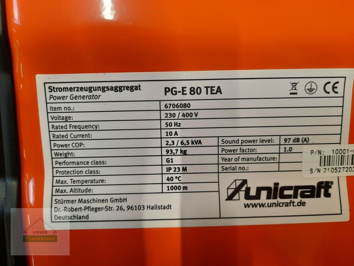 Stromaggregat des Typs Sonstige PG-E 80TEA, Neumaschine in Engerwitzdorf (Bild 3)