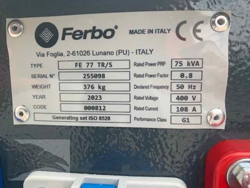 Stromerzeuger van het type Ferbo Ferbo FE 77 75 KVA 50 HZ Zapfwellengenerator, Neumaschine in Südheide (Foto 4)