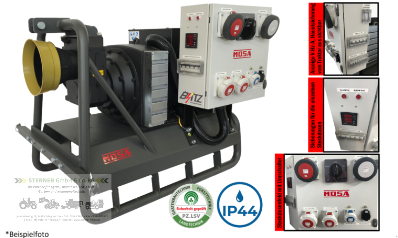 Stromerzeuger des Typs Mosa Stromerzeuger Zapfwellengenerator M-AWB4-40XH Traktor, Neumaschine in Eging am See (Bild 1)