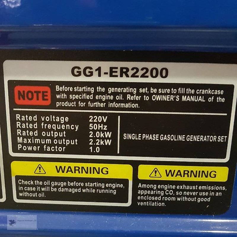 Stromerzeuger tipa Sonstige 1-Phasen Benzingenerator 2,2Kw 230V neu, Gebrauchtmaschine u Gevelsberg (Slika 2)