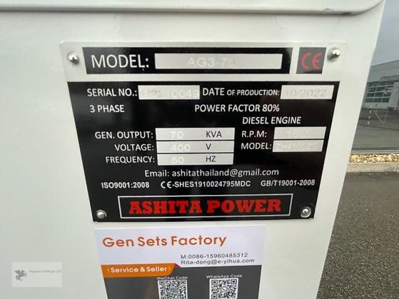 Stromerzeuger typu Sonstige AG3-70 Notstromaggregat 70kVA NEU 2024, Neumaschine w Gevelsberg (Zdjęcie 14)