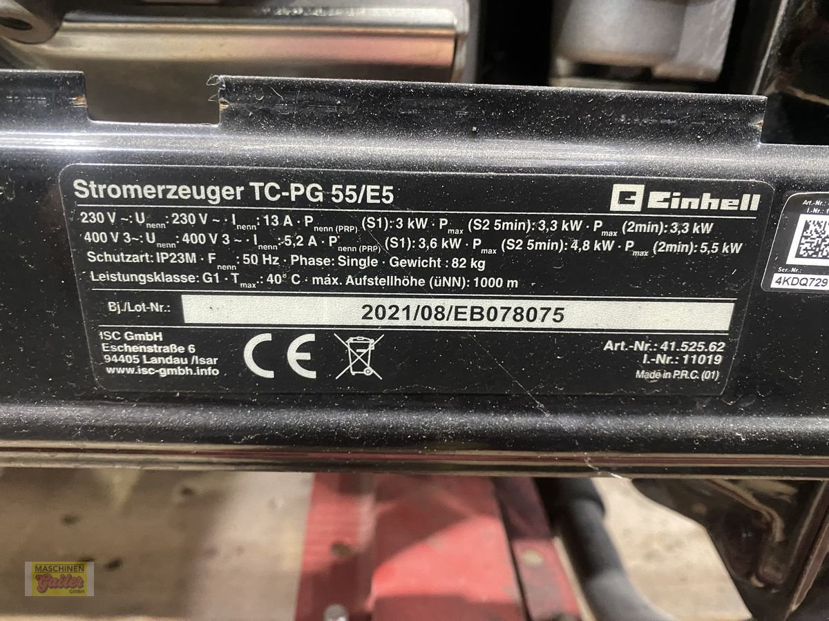 Stromgenerator of the type Einhell Stromerzeuger TC-PG 55/E5, Gebrauchtmaschine in Kötschach (Picture 8)